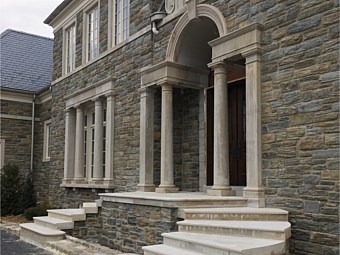 Black river mica ashlar - house facade